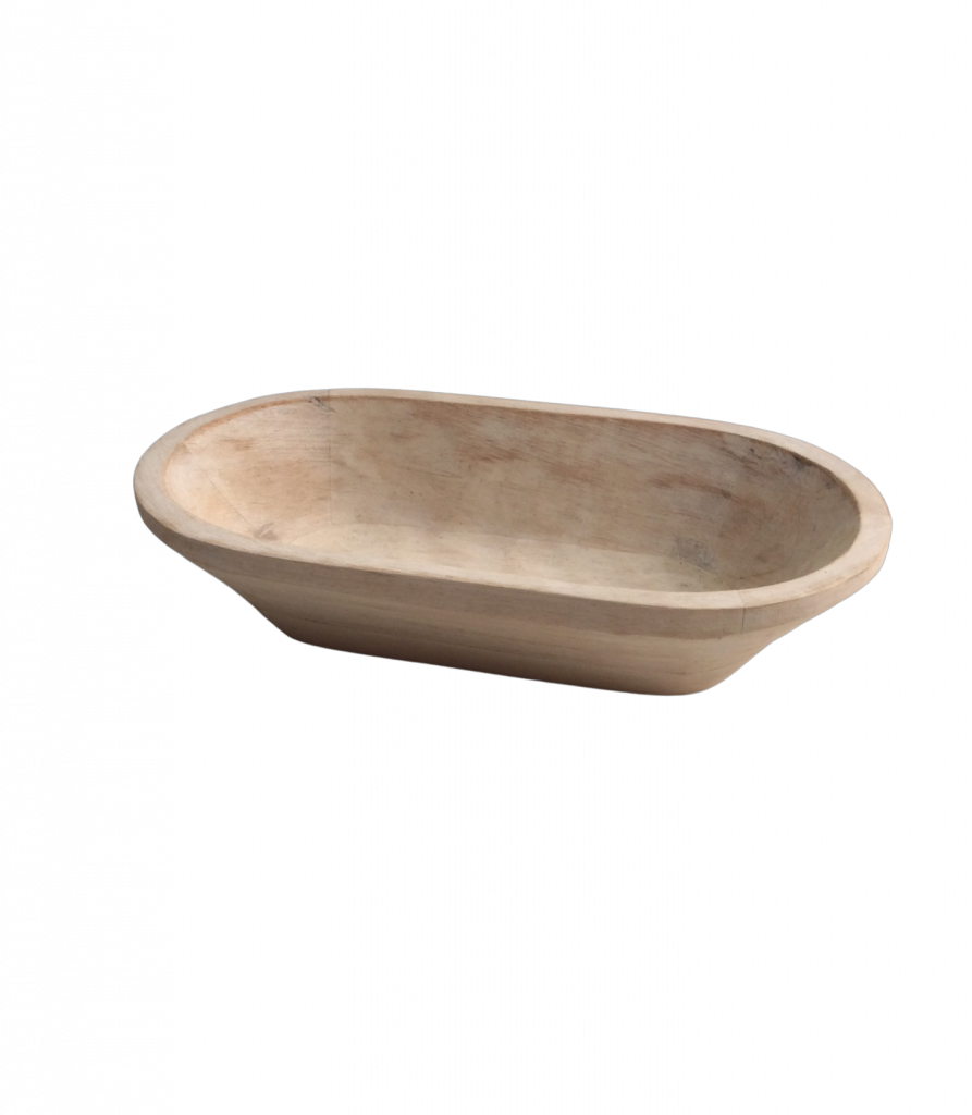 Wood Oval Serving Bowl T and C Furniture