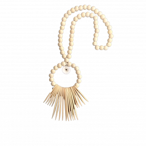 Beaded Cuttle Hanging - White/Natural