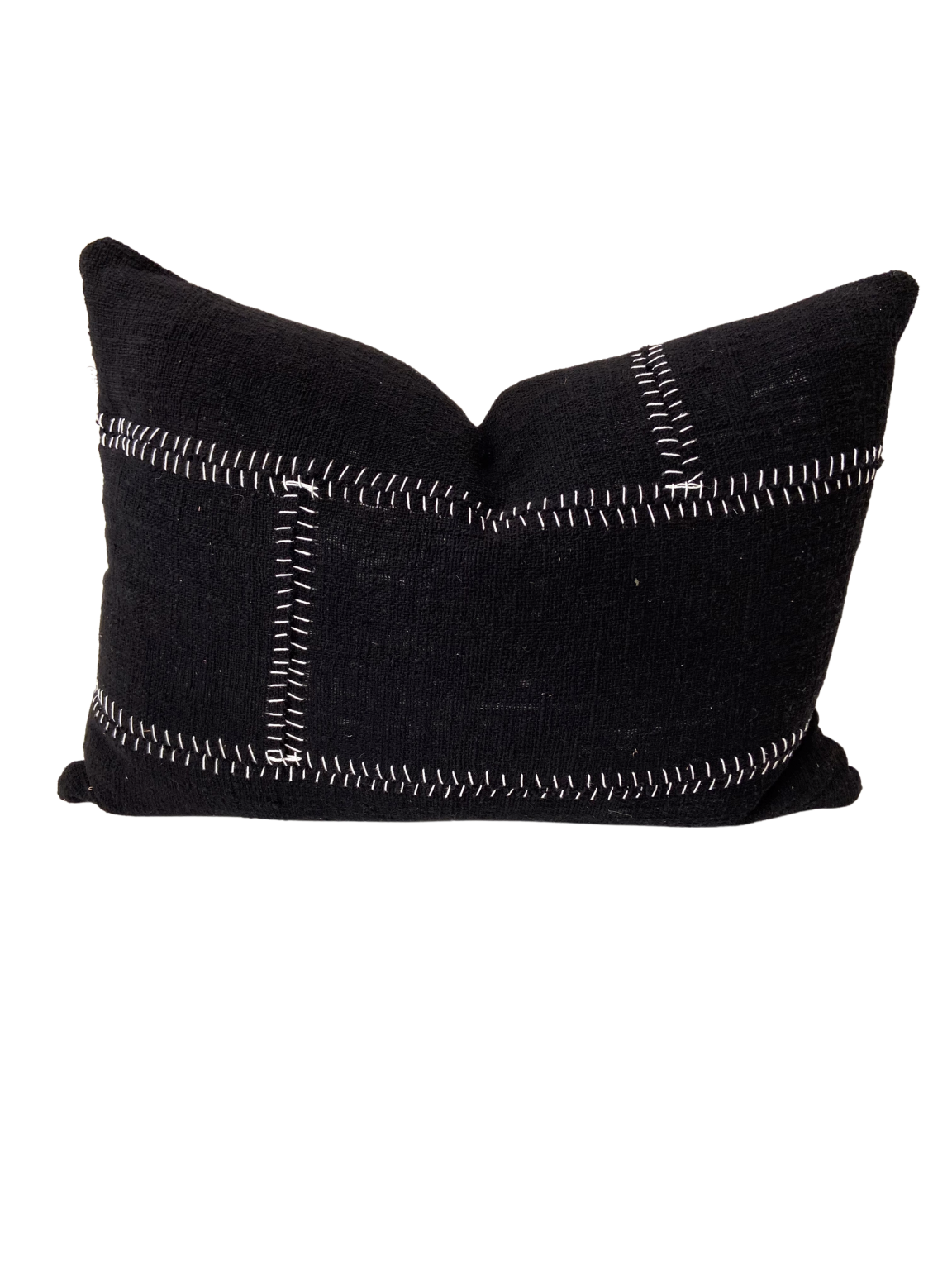 Stitch Cushion Black T and C Furniture