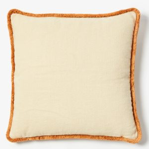 Cream Woven Linen Cotton Cushion
