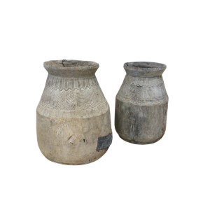 Vintage Carved Pot - Small