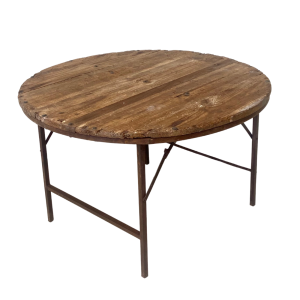 Vintage Round Trestle Table