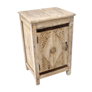 Indian Carved Bedside