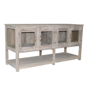 Indian Glass 4 Door Console