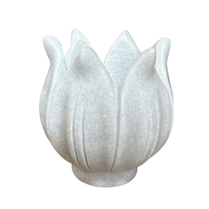 Marble Lotus Candle Holder - Large